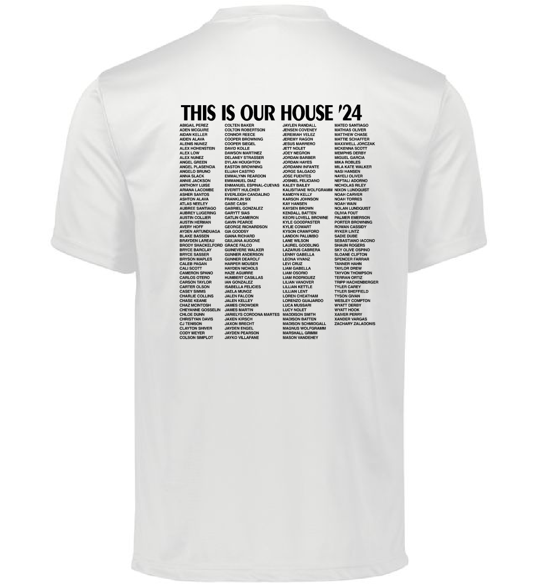 WVAC Parent Shirt with Roster back