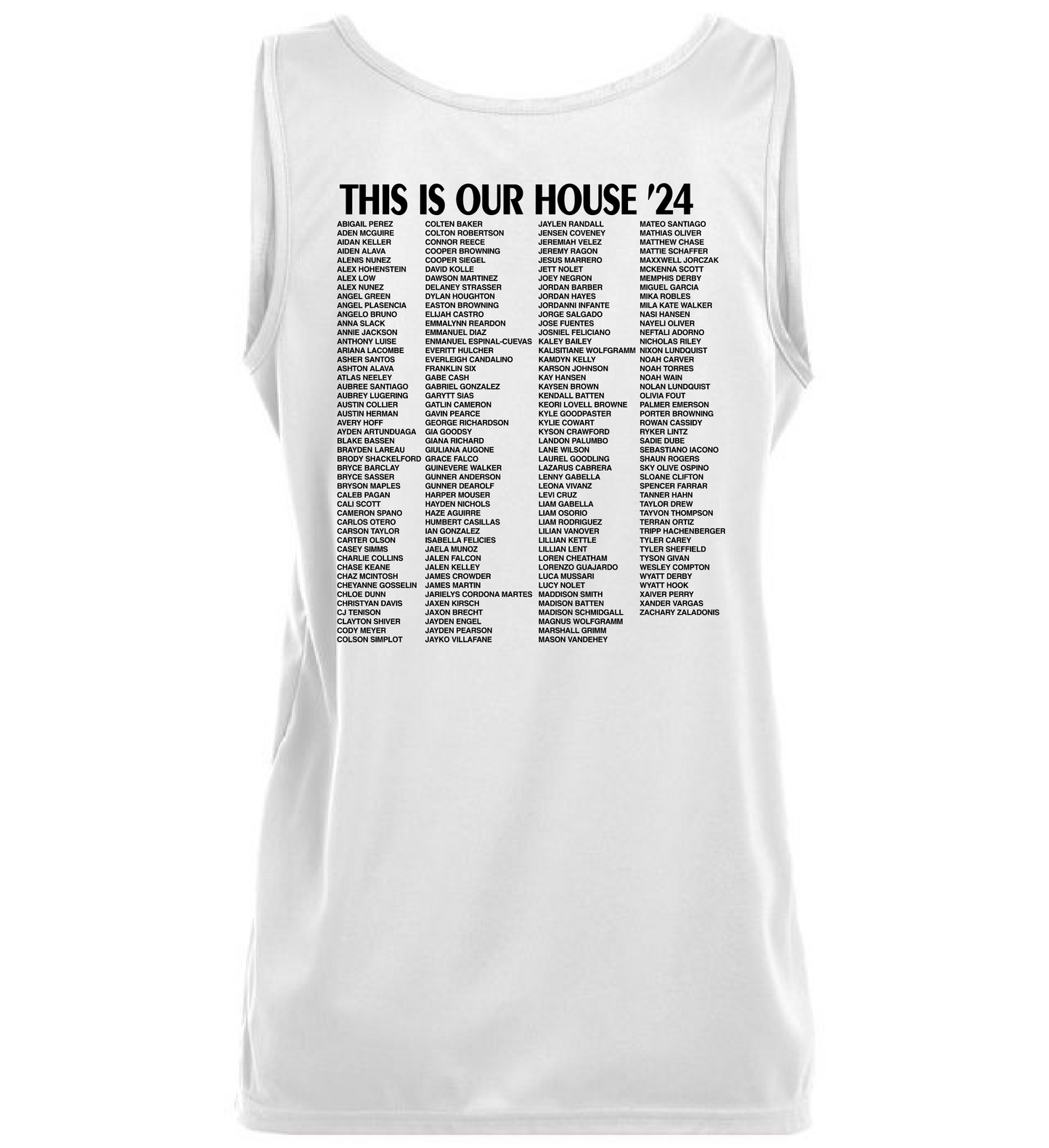 WVAC Parent Shirt Ladies Tank Top with Roster back